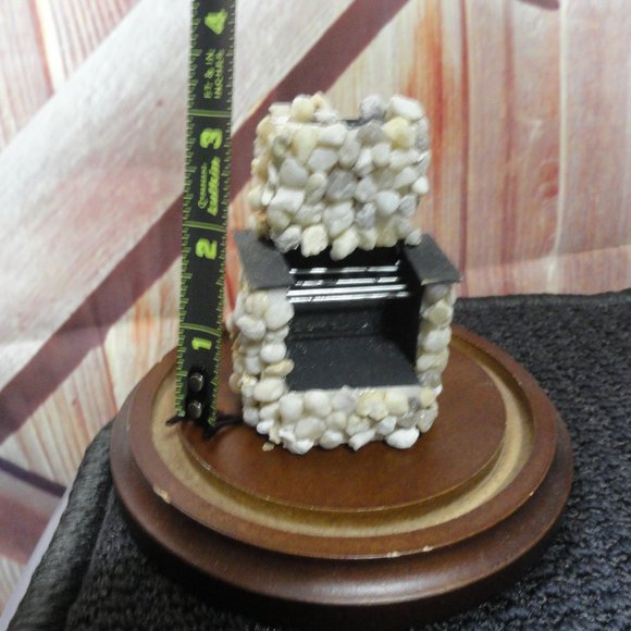 Doll House Mini Stone Grill Fire place,~Hand made? 3" tall, Cool look - Picture 6 of 6